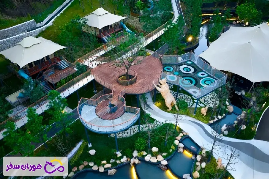 هتل چادری (گلمپینگ) هنگ‌دین شیگو  (Hengdian Xigu)