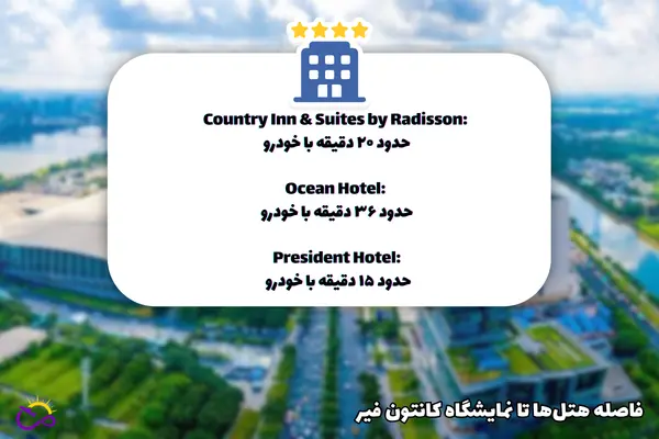 هتل های نزدیک نمایشگاه کانتون فیر